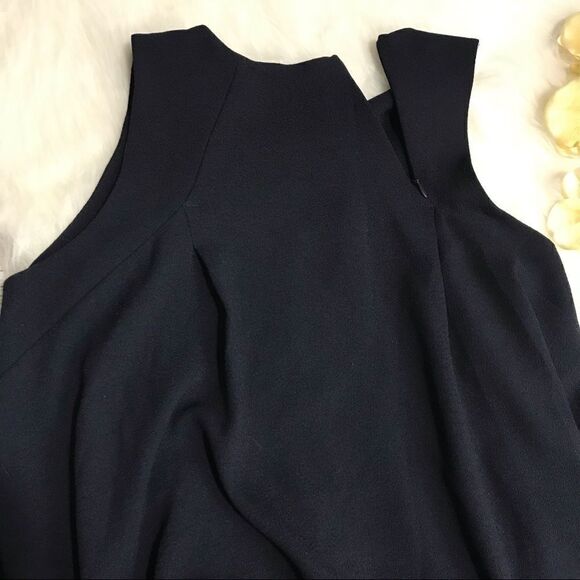 🦩 Wesc Navy Blue Sleeveless A-Line Dress‎ Medium knee length - Picture 5 of 16